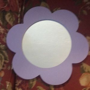 Purple flower mirror